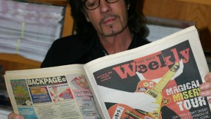 RICK SPRINGFIELD READS AN EXCITING STORY IN FORT WORTH WEEKLY (photo by Jeff Prince)