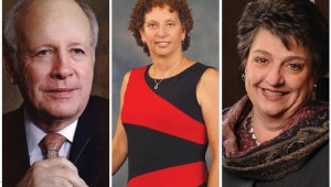 Left to right, George Mackey, Kathy Lowthorp, and Sharen Wilson are all vying for the job of district attorney. Courtesy photos