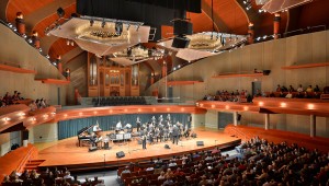 Retiring trumpet professor Keith Johnson gives his farewell performance with UNT Symphony Orchestra at Winspear Hall Wednesday.