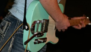 FRANKENTELLY, THE SEA FOAM GREEN GUITAR MADE FROM SPARE PARTS. (All photos by Jeff Prince)