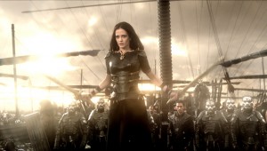 Eva Green has two swords and an army of Persians at her back in 300: Rise of an Empire.