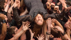 Shailene Woodley is welcomed into her new faction in Divergent.