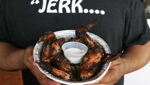 The jerk chicken is delicious and only mildly spicy at Stay C’s. Lee Chastain