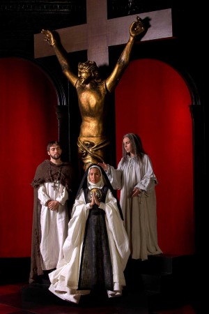 STAGE (From left to right) Ian McEuen, Vanessa Becerra, and Sandra Lopez star in Fort Worth Opera’s production of With Blood, With Ink.