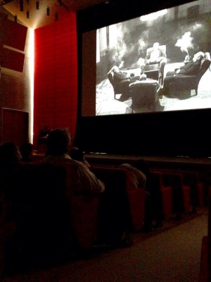 blotch(strike)4-21 Moviegoers take in some filmic Soviet propaganda at ArthouseFW at the Piano Pavilion. Courtesy: LSFS.