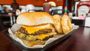 Like all of T.P.R.’s burgers, the jalapeño burger arrives on a Hawaiian roll. Vishal Malhotra