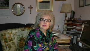 LAVON "EMA" ROSENAUER AT HER WORK DESK IN HER FORT WORTH HOME (all photos by Jeff Prince)