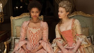Gugu Mbatha-Raw and Sarah Gadon are decked out in their 18th-century finery in Belle.