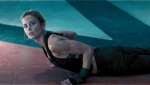Emily Blunt trains for battle in Edge of Tomorrow.