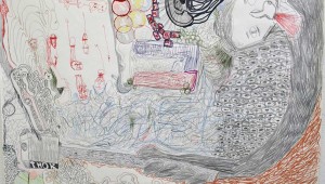 Glenn Downing’s drawing “Thor” represents the outer edge of Regional Juried Exhibition.