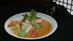 Ume’s sashimi spring roll awaits. Lee Chastain