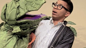 Gabriel Lawson comes face to, uh, face? with Audrey in Jubilee Theatre’s Little Shop of Horrors. See Sunday.