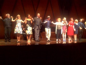 blotch(song) Curtain call featuring (from left to night) Buddy Brae, Corrie Donovan, Cecily Gordon, Chrisian Bester, Ricky Ian Gordon, Colleen Mallette, Jenna Meador, Amy Stewart, Alison Whitehurst, and Anthony Fortino