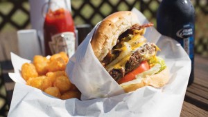 Just try to eat The Junkyard burger without a knife and fork.