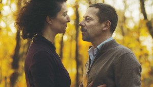 Stéphanie Cléau and Mathieu Amalric have an affair that ends in murder in The Blue Room.