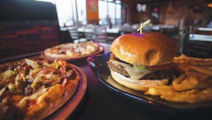 The Hello Goodbye Burger is just one of the specialties featured at The Rock