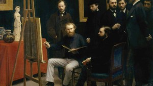 Henri Fantin-Latour’s striking “A Studio at Les Batignolles” is a group portrait.