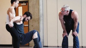Bruce Wood (right) rehearses dancers in this photo at AMA.