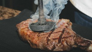 The cooks brand Wild Mushroom’s “Cowboy-Cut” bone-in rib-eye. Lee Chastain