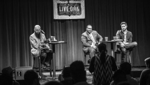 Boggs (left), with Phillips and Essian: “We will discuss what churches won’t talk about.” Brian Hutson
