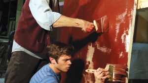 Jim Covault (top) and Nate Davis collaborate on a 20th-century masterpiece in Stage West’s Red.