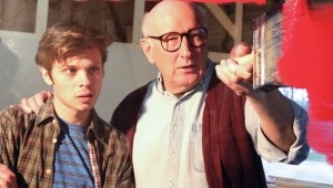 Jim Covault shows Nate Davis what he means by the color Red in Stage West’s new production.