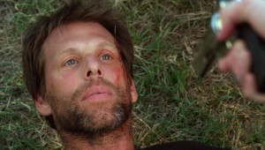 Bill McAdams Jr. stares down the barrel of a gun in "Gallows Road."