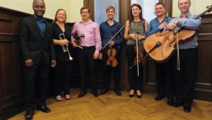 The Imbroglio Sextet — (from left to right) Sydney Guillaume, Cara Pollard, Alvaro Santiango, David Otto, Lucia Nuin, Salvador Contreras, and Javier Navascues — will launch its regional tour Friday at The Live Oak.