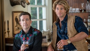 Ed Helms and Chris Hemsworth go overboard on the Western wear in Vacation.