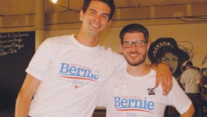 Jeffcoat (left) and Allred had no background in politics before co-founding Fort Worth for Bernie Sanders.