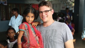 Josh Weathers visits an orphanage in Vizag, India. Courtesy Josh Weathers.