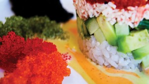 This California roll is one of the sushi entrées at Pan Asia Cuisine. Photo by Jordan Ricaurte.