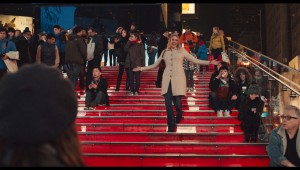 Greta Gerwig makes a grand, sweeping Times Square entrance in Mistress America.