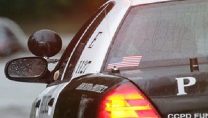 FORT WORTH POLICE CAR: NOTICE THE "CCPD FUNDED" EMBLEM NEAR THE LEFT OF THE TRUNK.