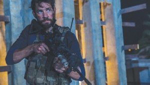 John Krasinski stars in 13 Hours, premiering Tue at AT&T Stadium.