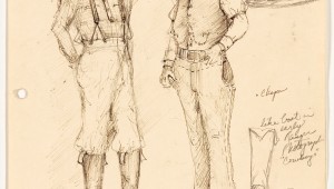 Van Broughton Ramsey’s costume drawings are part of Sid Richardson Museum’s Lonesome Dove: The Art of Story.