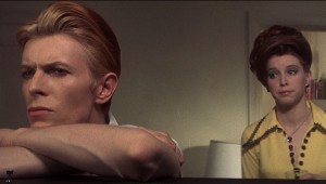 DAVID BOWIE AND CANDY CLARK IN THE MAN WHO FELL TO EARTH. (Photos courtesy Paramount Pictures)