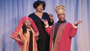 Nikka Morton, Gina Monday, and Steven Griffen get Biblical in Jubilee Theatre’s God’s Trombones.