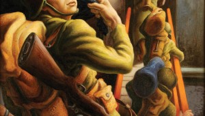 Thomas Hart Benton’s “Shipping Out” features the face of John Paxton, father of Fort Worth-born actor Bill Paxton. The painting, now on display at the Amon Carter Museum of American Art, sold in 2014 at a Christie’s auction for more than $1 million. Private collection, Photo by Chip Cooper.