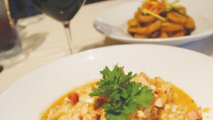 All of the seafood sang on the Spanish seafood pasta. Photo by Kayla Stigall.