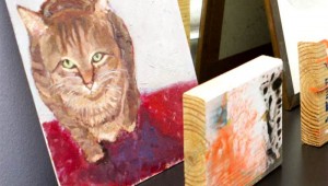 FORMER PRESIDENT GEORGE W. BUSH PAINTS PUDDY TATS NOW.