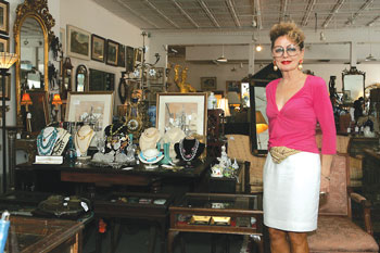 Kathy Flories, whose shop bears her name, provides an elegant encounter with times gone by. Lee Chastain GETTINGandSPENDING_3
