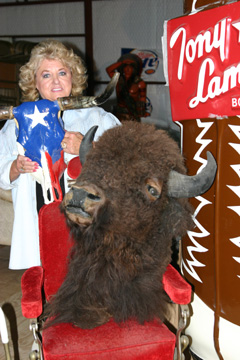 Mounted heads, cow skulls, a wooden Indian, and a giant Tony Lama promotional boot are among Texas Lil’s items being auctioned Nov. 4 at Ransberger Auctions in Watauga.
