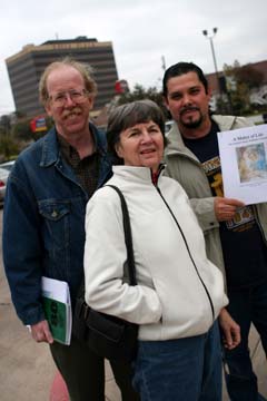 Left to right, Burlingame, Sutherland, and Aguilar helped put together ACT’s report on JPS.