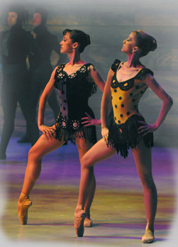 MCB dancers in a scene from a past Carmen Suite: The company performed valiantly in its hectic Houston debut.