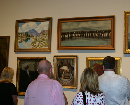 Tyler museum visitors ogle Cook’s art collection.