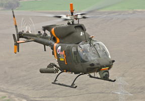 Cutbacks in defense spending or credit problems for commercial customers could hurt the demand for the helicopters Bell builds. Courtesy Bell Helicopter.