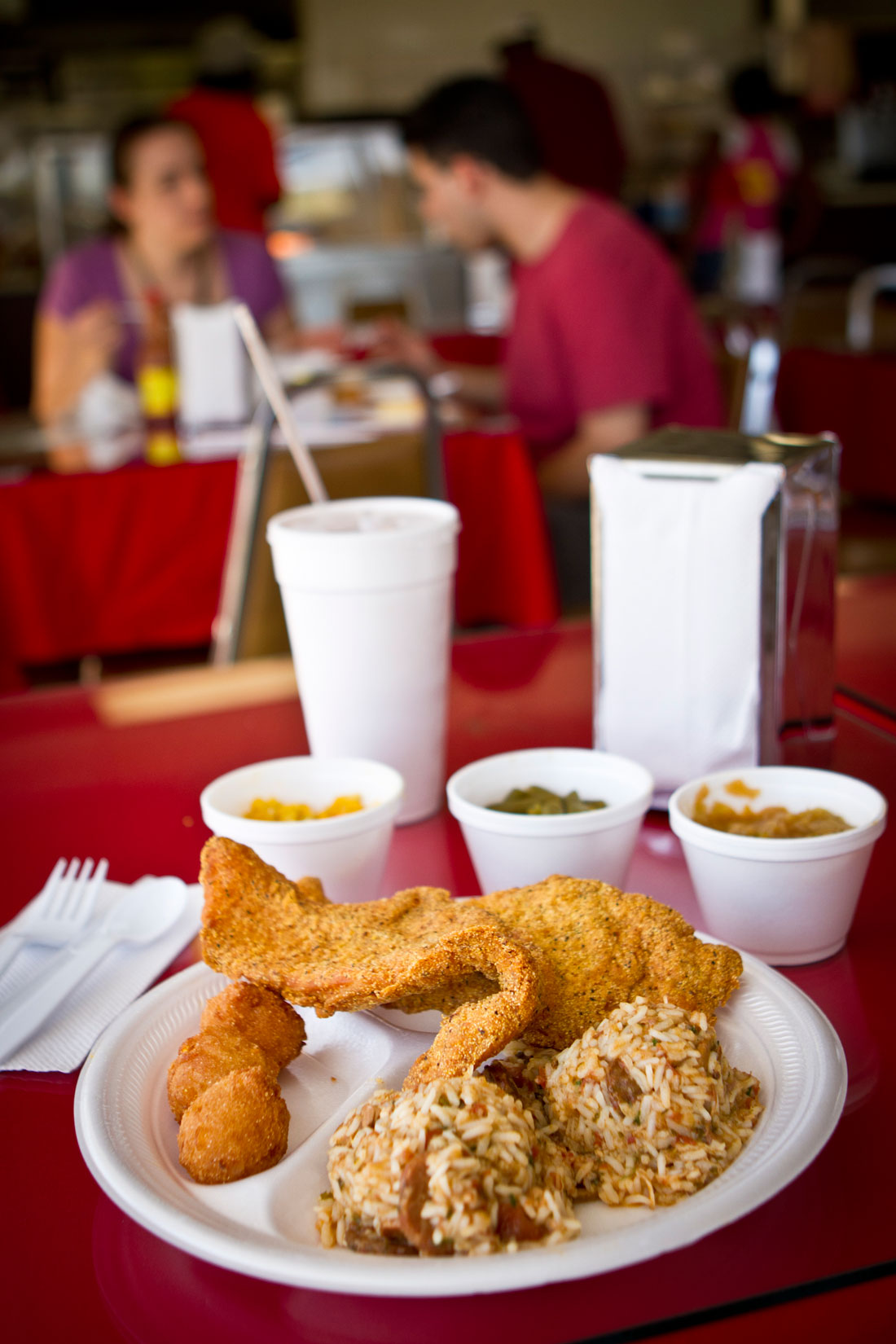 Fried fish and jambalaya are staples at Damian’s. Jesus A. Robles