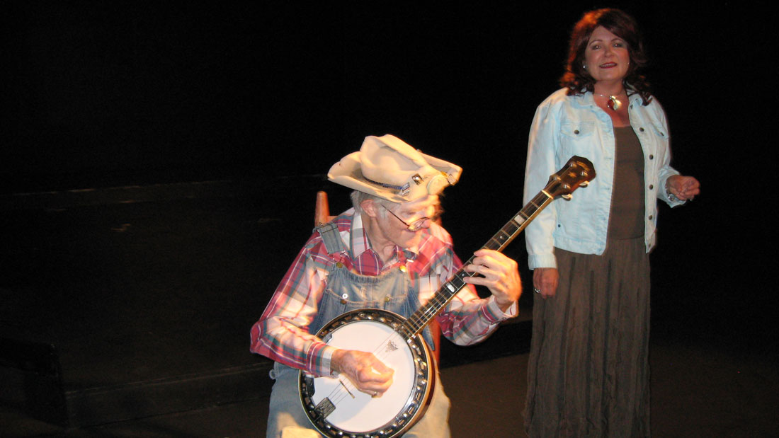 Richard Don Simms and Libby Bogart in A Midsummer Night in Texas.