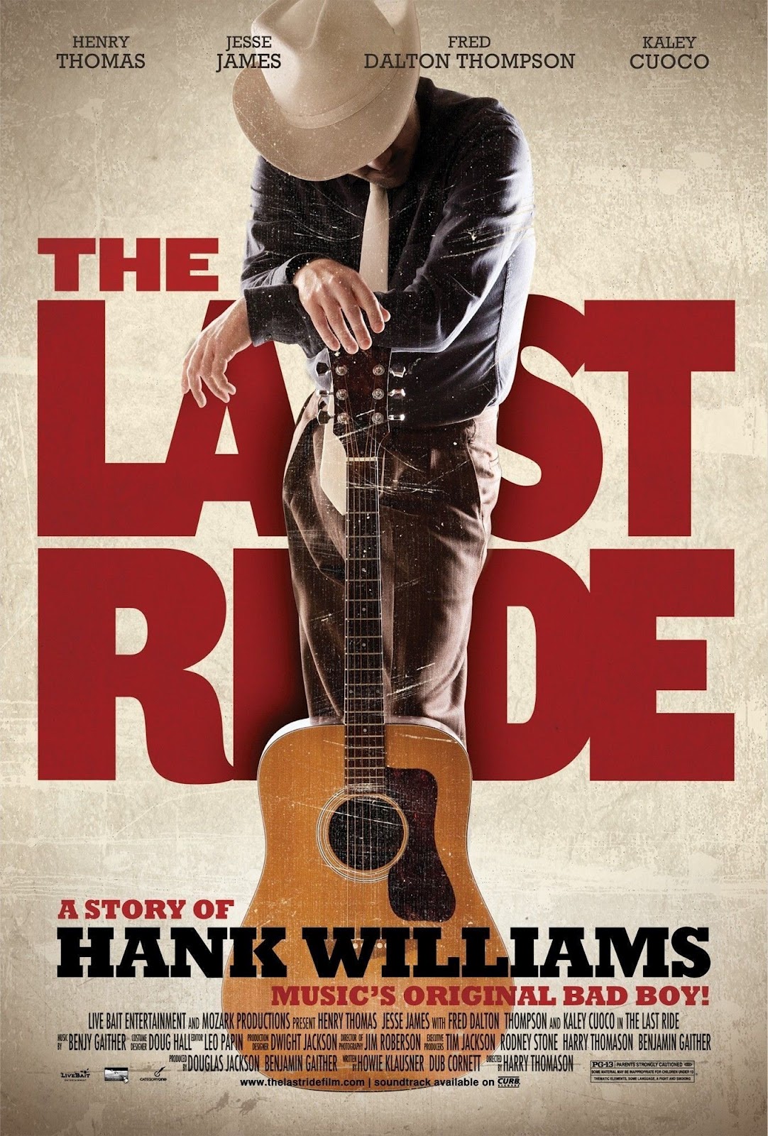 Henry Thomas stars as Hank Williams in The Last Ride opening Friday in Dallas.